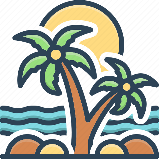 Caribbean, beach, sun, landscape, natural, ocean, sunset icon - Download on Iconfinder