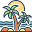 caribbean, beach, sun, landscape, natural, ocean, sunset 
