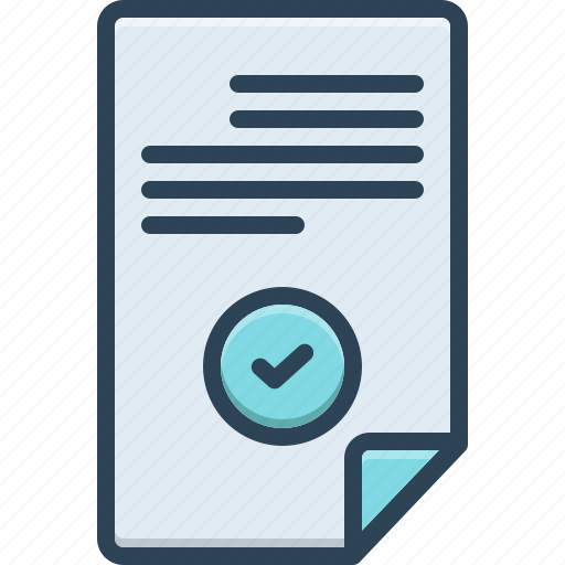 Agree, document, agreement, checkmark, approval, confirm, resume icon - Download on Iconfinder
