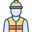 worker, laborer, shopman, roustabout, construction, helmet, professional