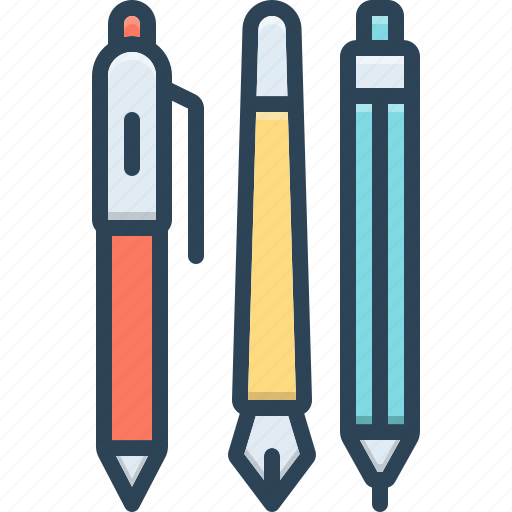 Pens, pencils, study, stationery, writing, ballpoint, signature icon - Download on Iconfinder