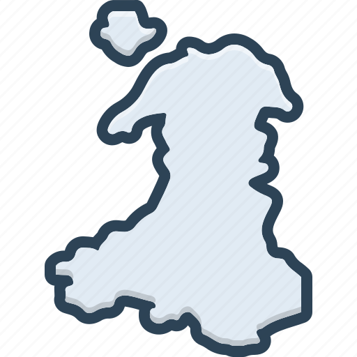 Welsh, map, britain, boarder, cardiff, country, uk icon - Download on Iconfinder