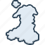 welsh, map, britain, boarder, cardiff, country, uk 