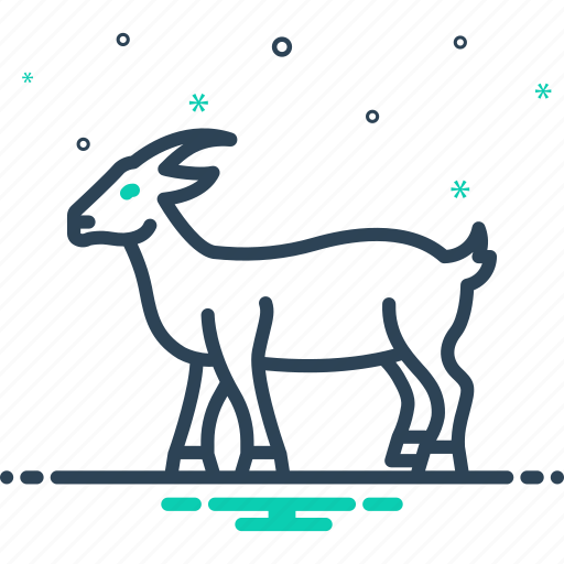 Goat, farm, animal, dairy, domestic, hooves, cattle icon - Download on Iconfinder