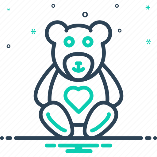 Teddy, bear, toy, childrens, teddybear, sitting, lovable icon - Download on Iconfinder