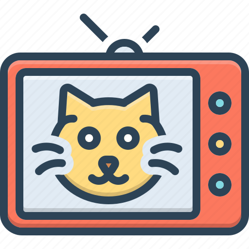 Cartoons, tv, broadcasting, channel, entertainment, monitor, cat icon - Download on Iconfinder
