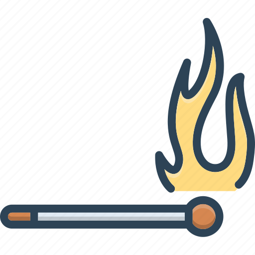 Fire, ablaze, arson, ignite, burn, danger, matchstick icon - Download on Iconfinder