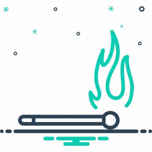 Fire, ablaze, arson, ignite, danger, matchstick, spark icon - Download on Iconfinder