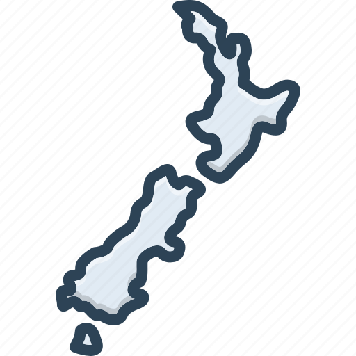 Map, atlantic, auckland, australia, contour, country, new zealand icon - Download on Iconfinder