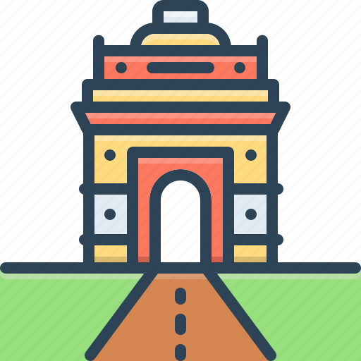 Delhi, memorial, landmark, tourism, monument, history, india gate icon - Download on Iconfinder