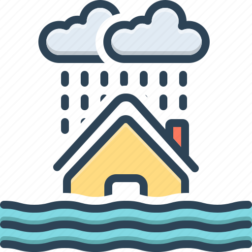 Severe, flood, harsh, deluge, overflow, disaster, calamity icon - Download on Iconfinder