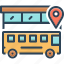 bus, location, transportation, traveler 