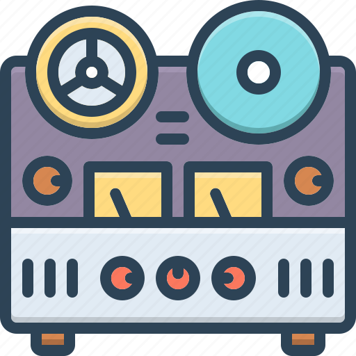 Recorder, record, tape, vintage, electronic, machine, reel to reel icon - Download on Iconfinder
