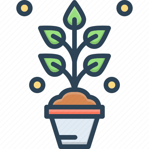 Heath, plant, grow, flowerpot, gardening, leaf, sprout icon - Download on Iconfinder