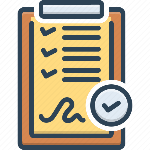 Agreed, consentaneous, consentient, agreement, document, legal, signature icon - Download on Iconfinder