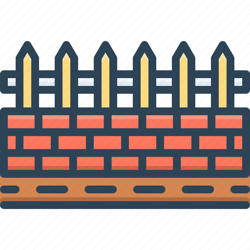 Boundary, frontier, barrier, borderline, backyard, fence, protection icon - Download on Iconfinder