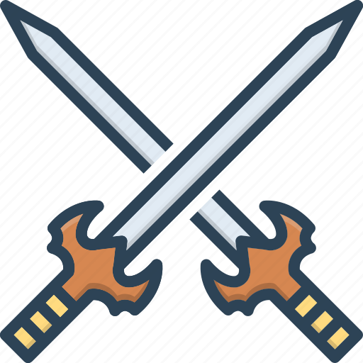Combat, sword, broadsword, skewer, glaive, conflict, weapons icon - Download on Iconfinder