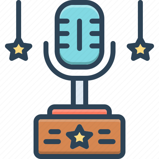 Contest, competition, entertainment, karaoke, performance, podcast, singing icon - Download on Iconfinder