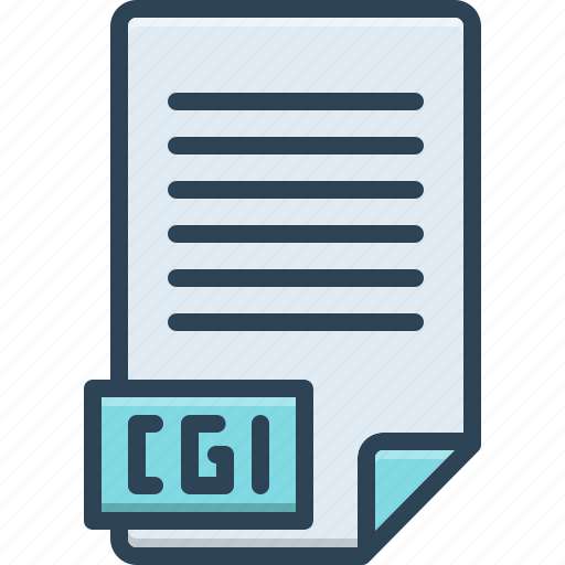 Cgi, doc, document, emblem, extansion, file, formate icon - Download on Iconfinder