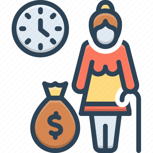 Pensions, pensioner, superannuation, stipend, annuity, retirement, saving icon - Download on Iconfinder