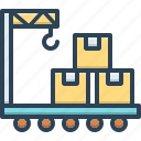 bulk, shipment, quantity, cargo, container, crane, carrying