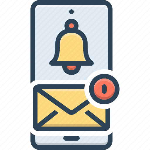 Msg, notification, alert, bell, reminder, message, unread icon - Download on Iconfinder