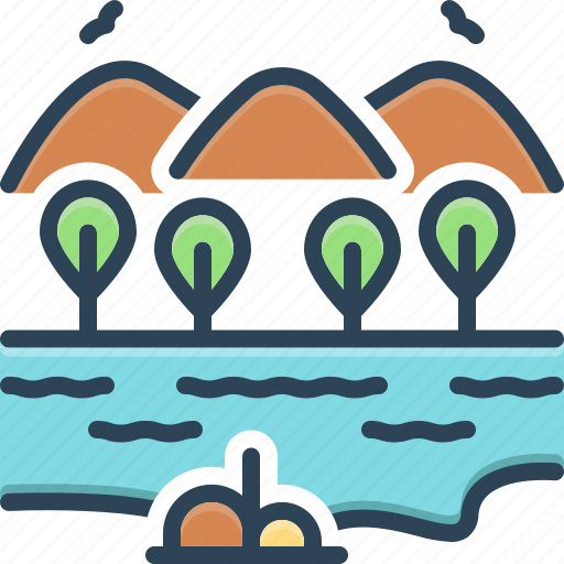 Lakes, loch, lough, reservoir, pond, forest, landscape icon - Download on Iconfinder