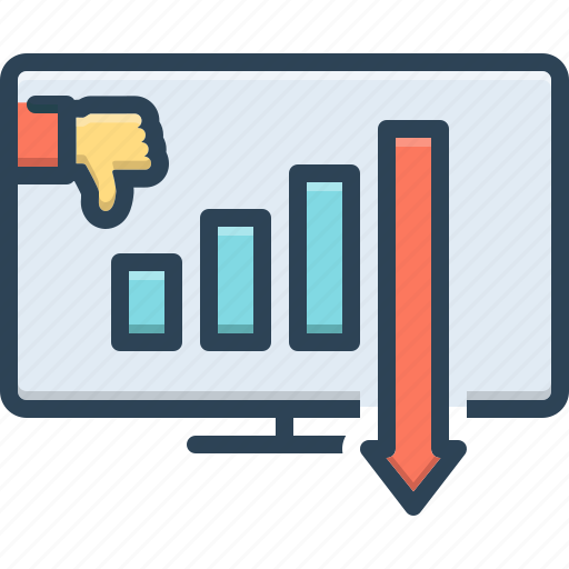 Declined, decrease, reduce, down, stock, market, economy icon - Download on Iconfinder