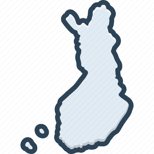 Finland, map, border, contour, country, europe, helsinki icon - Download on Iconfinder