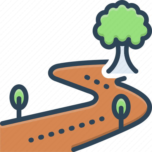 Path, way, road, street, plant, route, promenade icon - Download on Iconfinder