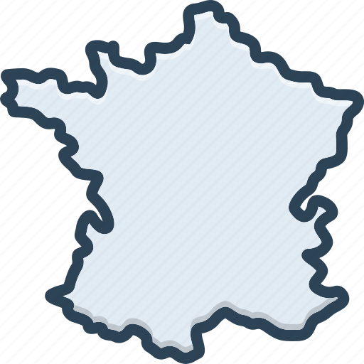 French, europe, paris, map, country, area, national icon - Download on Iconfinder