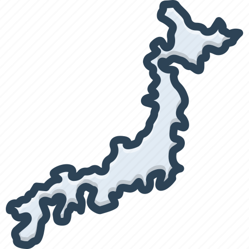 Japan, map, tokyo, japanese, border, country, region icon - Download on Iconfinder