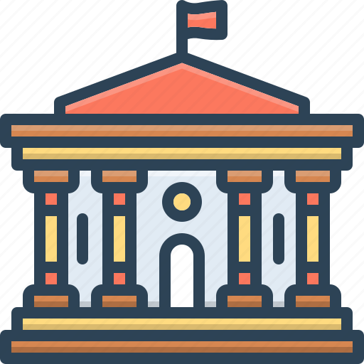Court, tribunal, building, judicial, governmental, courthouse, authority icon - Download on Iconfinder