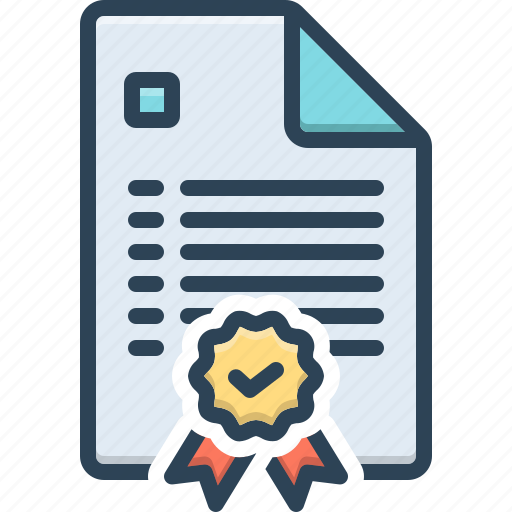 Declaration, announcement, proclamation, annunciation, certificate, message, batch icon - Download on Iconfinder