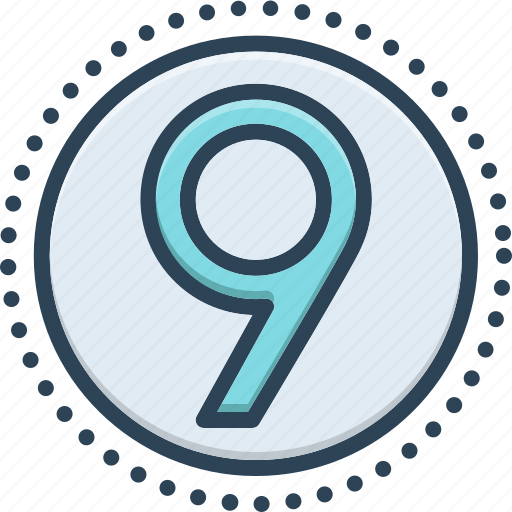 Nine, circle, number, digit, year icon - Download on Iconfinder