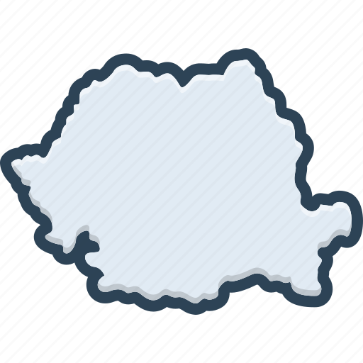 Romania, map, country, border, nation, region icon - Download on Iconfinder