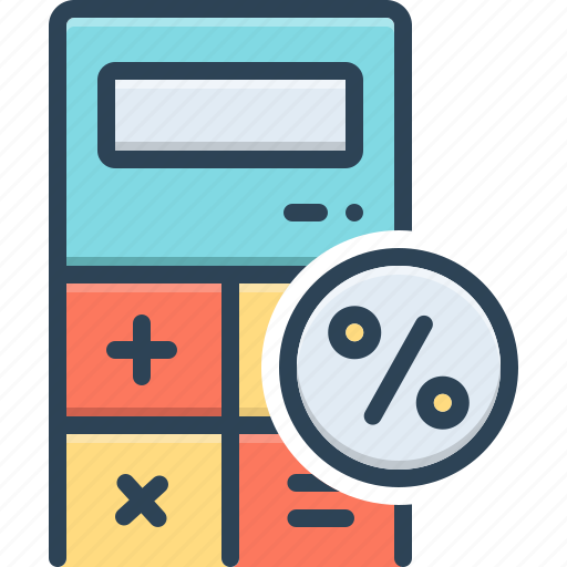 Percentage, calculator, plus, subtract, equal, calculate, accounting icon - Download on Iconfinder