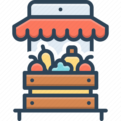 Grocery, store, tent, products, fruits basket, grocery shopping, purchase icon - Download on Iconfinder