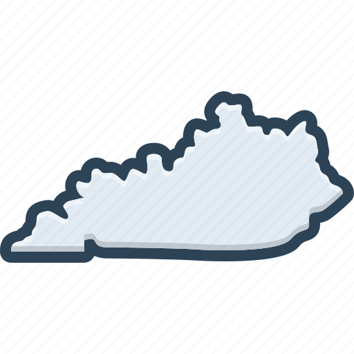 Kentucky, state, border, country, hull, shape, kentucky map icon - Download on Iconfinder