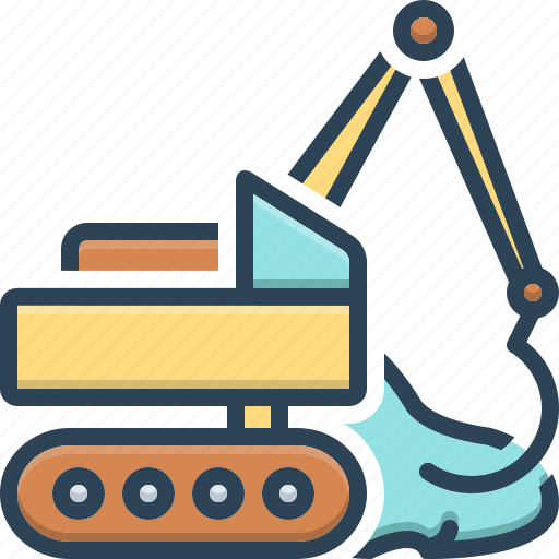 Development, digger, earthmoving, excavator, machine, vehicle icon - Download on Iconfinder