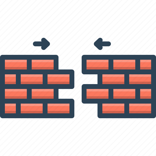 Combining, wall, attached, brick, connect, build icon - Download on Iconfinder