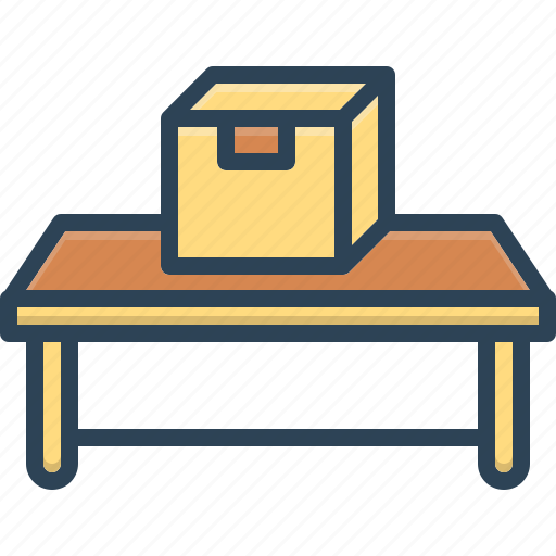 Stay, remain, keep, maintain, table, packaging, parcel icon - Download on Iconfinder