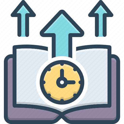 Future, improve, increase, progress, watch, book, time change icon - Download on Iconfinder