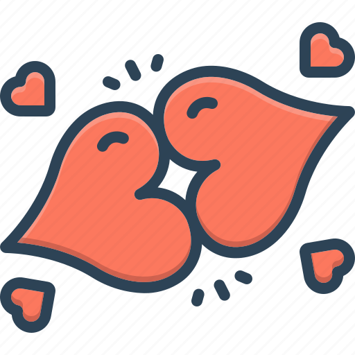 Kissing, love, attached, heart, sexy, hearts, romantic icon - Download on Iconfinder