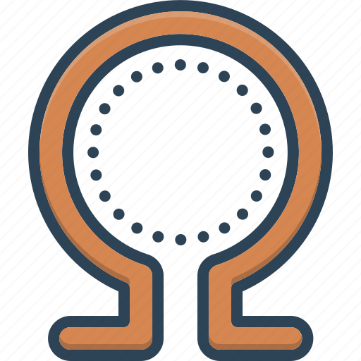 Omega, ohm, letter, concept, label, website, resistance icon - Download on Iconfinder