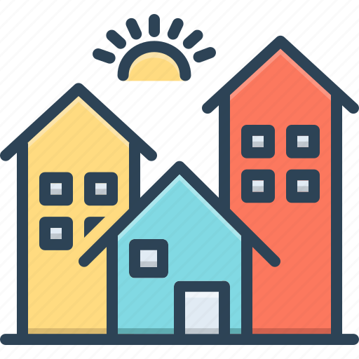 Properties, belongings, possessions, residential, apartment, mortgage, accommodation icon - Download on Iconfinder