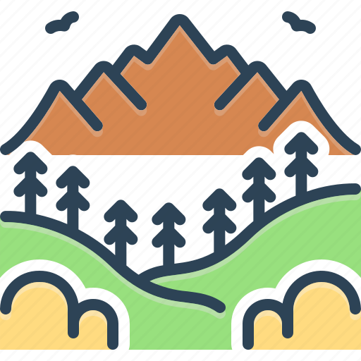 Wilderness, wilds, jungle, forest, adventure, mountains, pine trees icon - Download on Iconfinder