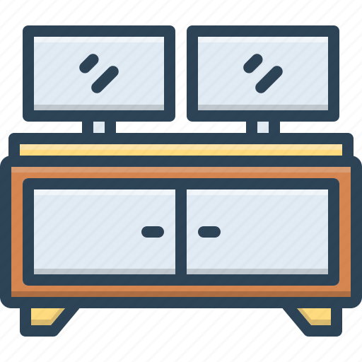 Double, dual, twin, duplicate, paired, monitor, equal icon - Download on Iconfinder