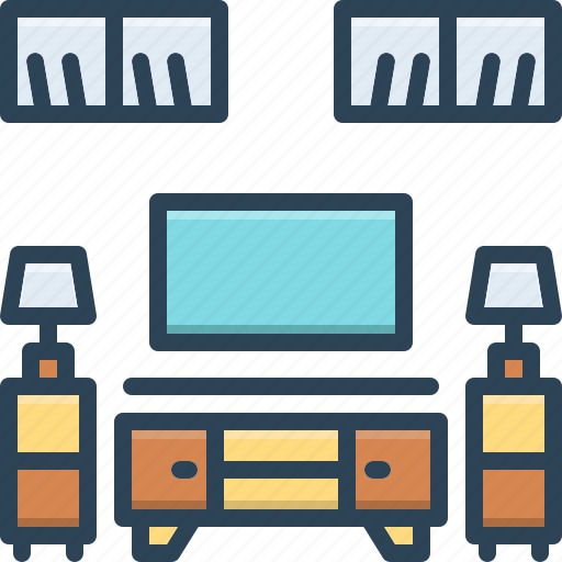 Cabinets, cupboard, container, closet, different, television, drawing room icon - Download on Iconfinder