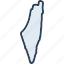 israel, map, border, country, division, political, province 